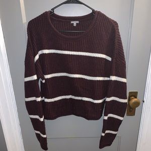 Cropped Striped Sweater